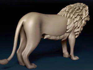 Malha Base Le&atilde;o Modelo 3D
