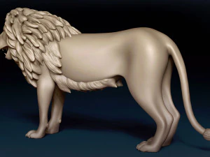 Malha Base Le&atilde;o Modelo 3D