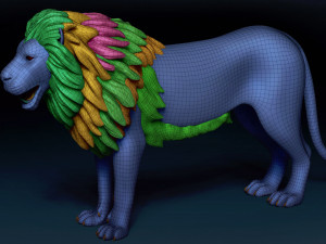 Lion Base Mesh 3D Модель