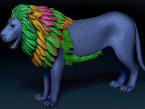 Malha Base Le&atilde;o Modelo 3D