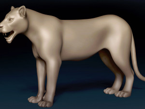 Lioness Base Mesh 3D Model