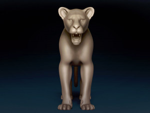 Lioness Base Mesh 3D Model