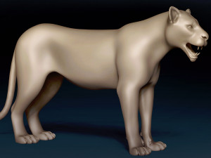 Lioness Base Mesh 3D Model