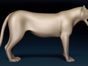 Lioness Base Mesh 3D Model