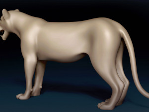 Lioness Base Mesh 3D Model