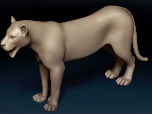 Lioness Base Mesh 3D Model