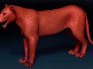 Lioness Base Mesh 3D Model