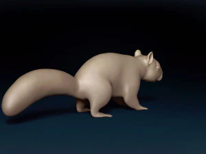 Squirrel Base Mesh 3D Model