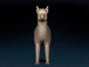 Malha Base Alpaca Modelo 3D