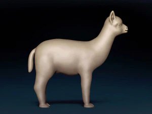 Malha Base Alpaca Modelo 3D