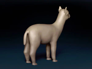 Malha Base Alpaca Modelo 3D