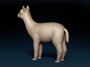 Malha Base Alpaca Modelo 3D