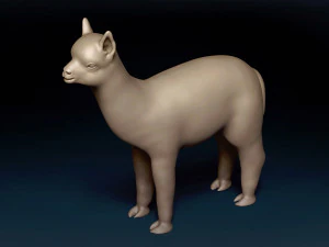 Malha Base Alpaca Modelo 3D