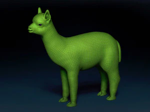 Malha Base Alpaca Modelo 3D