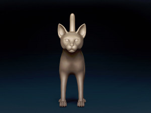 Abyssinian Cat Base Mesh Modelo 3D