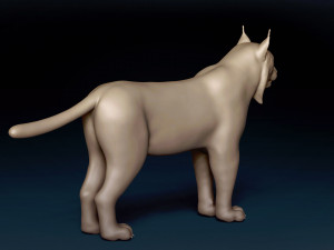 Eurasian Lynx Base Mesh 3D Model