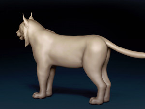 Eurasian Lynx Base Mesh 3D Model