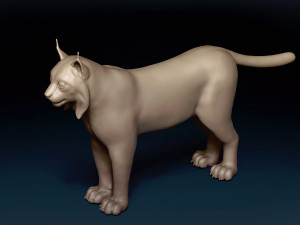Eurasian Lynx Base Mesh 3D Model