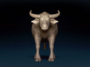 Asian Buffalo Base Mesh 3D Model