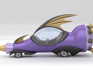 the mean machine - wacky races 3D मॉडल