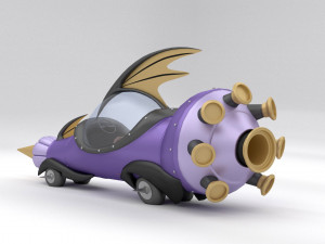 the mean machine - wacky races 3D मॉडल