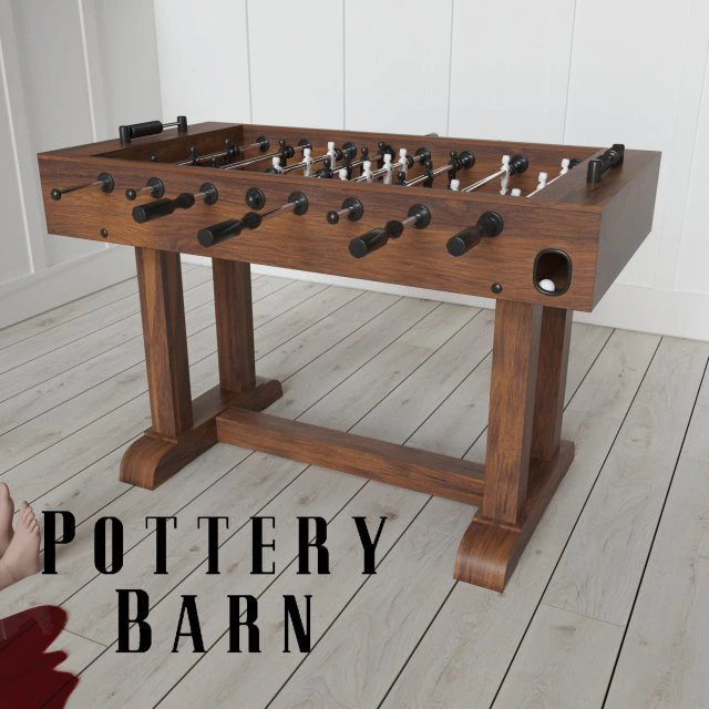 pottery barn foosball table 3D Model .c4d .max .obj .3ds .fbx .stl .blend