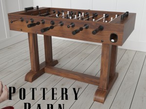 pottery barn foosball table 3D Model