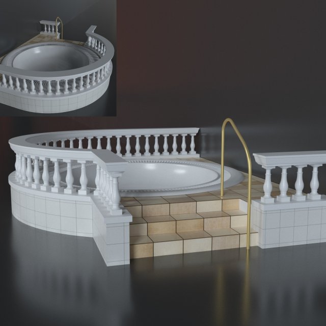 bath for the spa area Modelo 3D .c4d .max .obj .3ds .fbx .stl .blend 