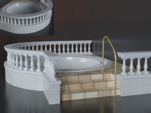 bath for the spa area 3D Model