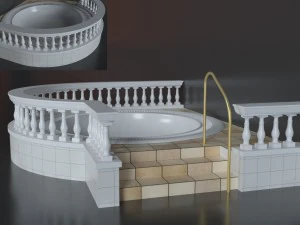 banheira para &aacute;rea de spa Modelo 3D