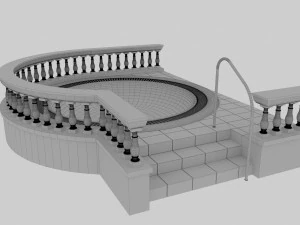 banheira para &aacute;rea de spa Modelo 3D