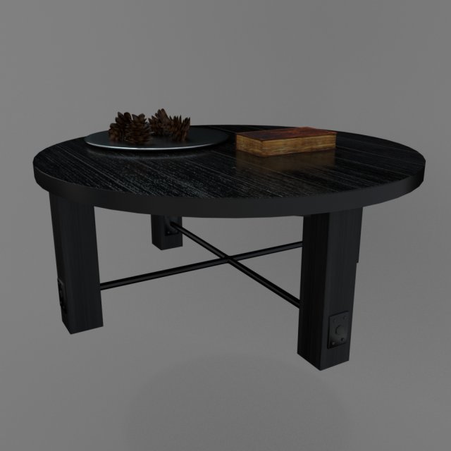 benchwright round coffee table Modelo 3D .c4d .max .obj .3ds .fbx .stl .blend 