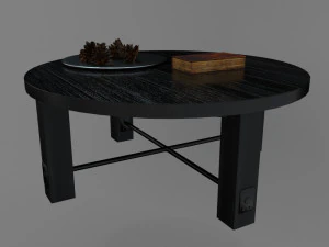 mesa de centro redonda benchwright Modelo 3D