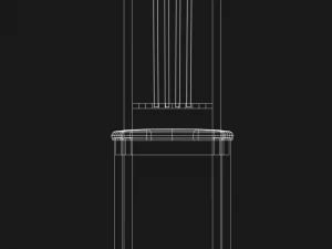 простий стілець 3D Модель