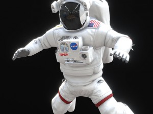 low poly game ready prb nasa astronaut 3D 모델