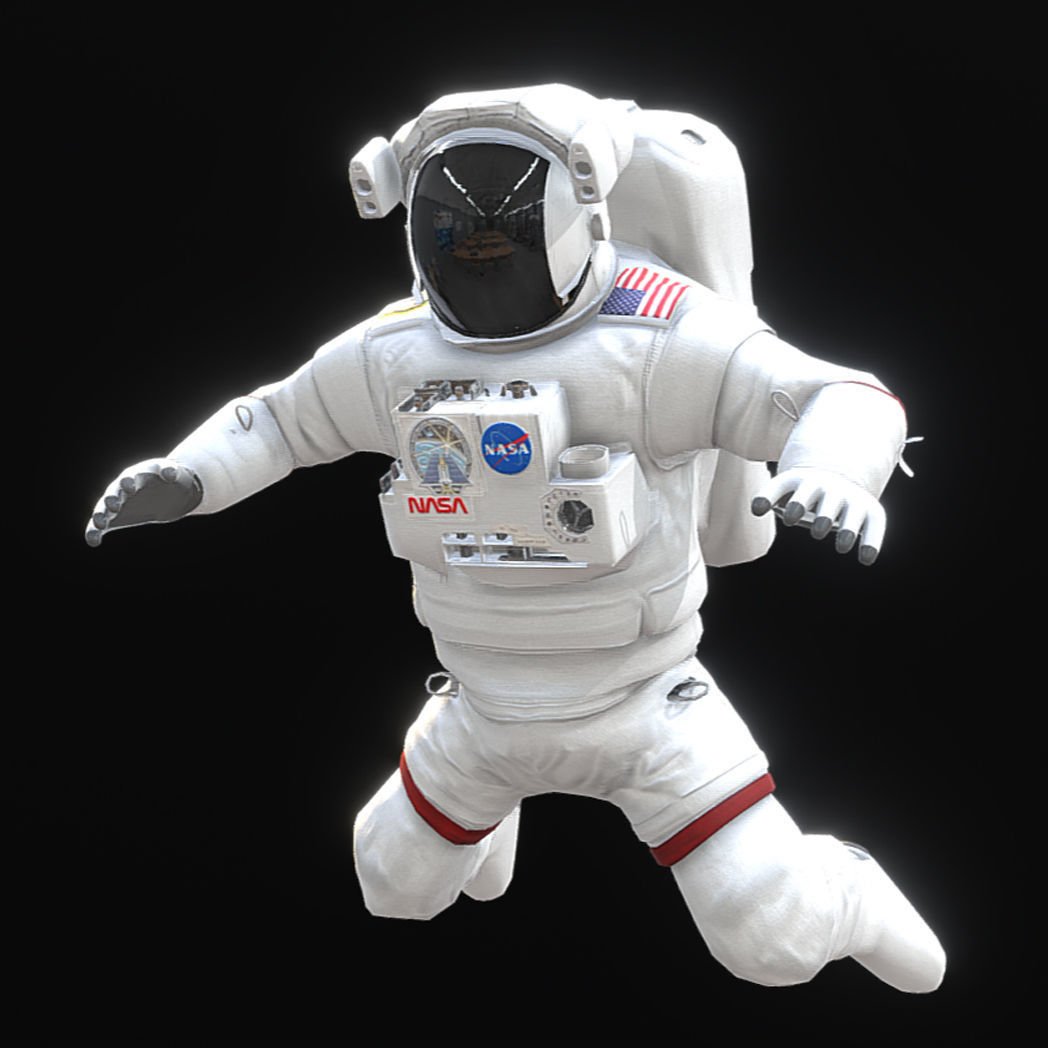 Low Poly Game Ready PRB Nasa Astronaut 3D Model in Man