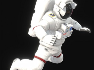 low poly game ready prb nasa astronaut 3D Модель