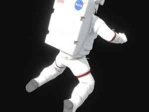 low poly game ready prb nasa astronaut 3D Модель