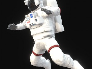 low poly game ready prb nasa astronaut 3D Модель