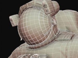 low poly game ready prb nasa astronaut 3D Модель