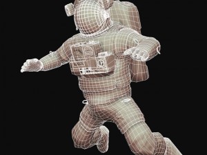 low poly game ready prb nasa astronaut 3D Модель