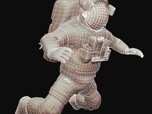 low poly game ready prb nasa astronaut 3D Модель