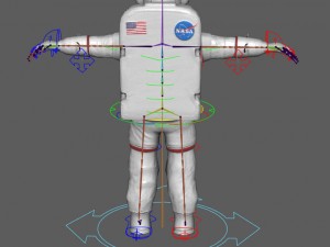 low poly game ready prb nasa astronaut 3D Модель