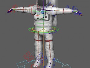 low poly game ready prb nasa astronaut 3D Модель