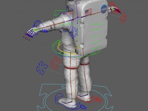 low poly game ready prb nasa astronaut 3D Модель