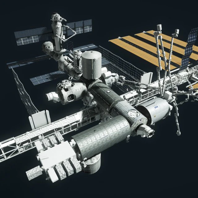 pbr game ready iss space station 3D Model .c4d .max .obj .3ds .fbx .stl .blend 