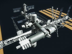 pbr game ready iss space station 3D Model