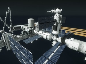 pbr game ready iss space station 3D Model