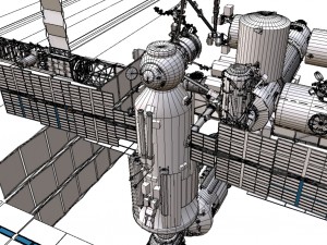 pbr game ready iss space station 3D Model