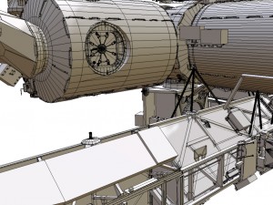 pbr game ready iss space station 3D Model